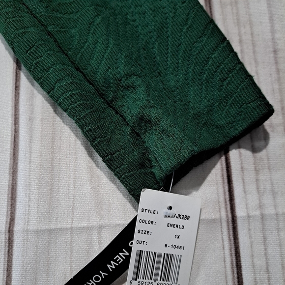 Briggs New York Green Blazer 1X - Picture 3 of 12